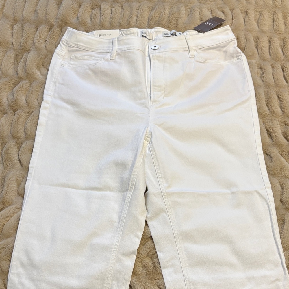 J. Jill Women's White Cropped Jeans